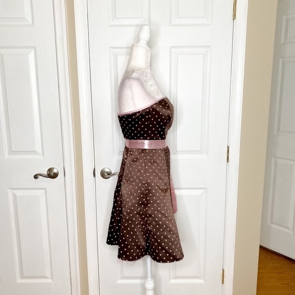 Gunne Sax Jessica McLintock Vintage Strapless Dress Polka Dot - Picture 3 of 8